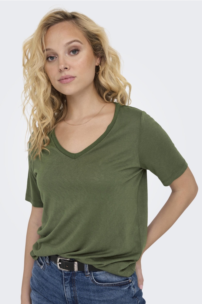ONLELISE S/S V-NECK TOP JRS NOOS 15257390 Kalamata